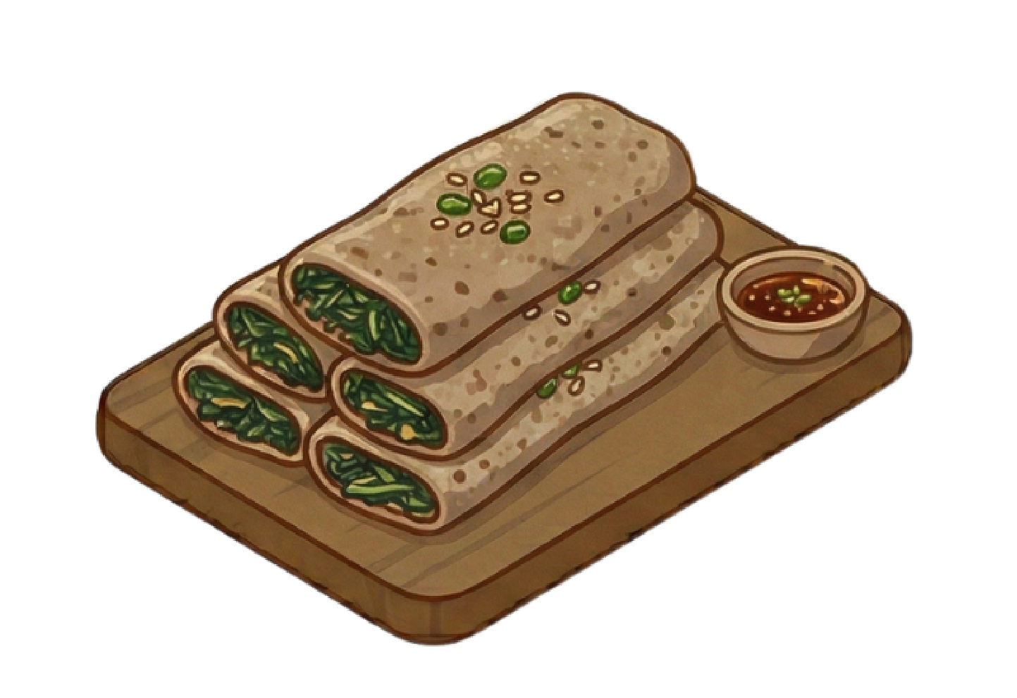 곤드레전병 일러스트