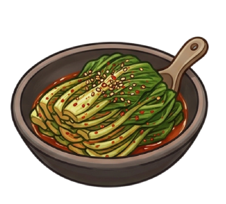 얼갈이김치 일러스트