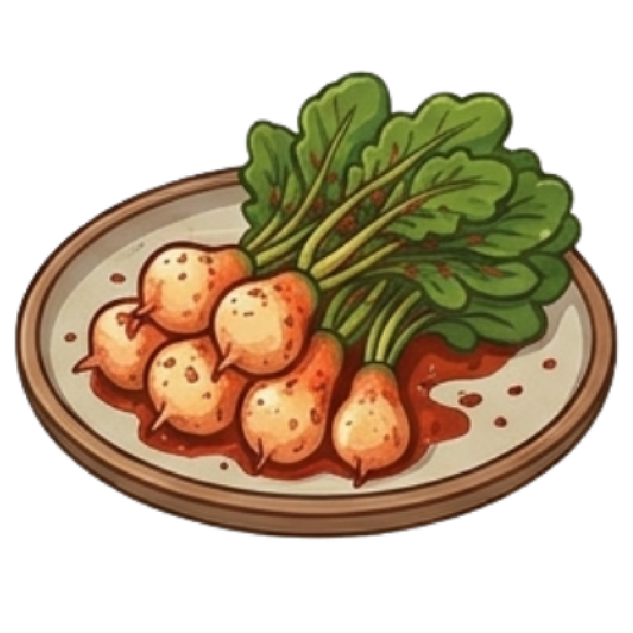 알타리김치 일러스트